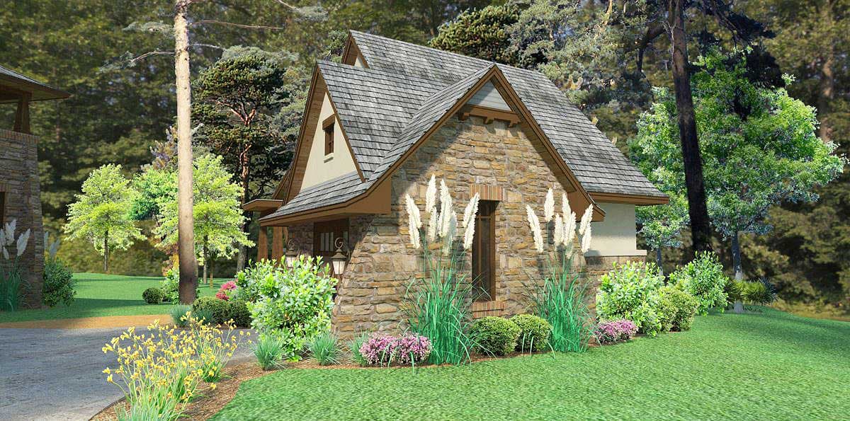 Plan 16864WG: Designer's Dream Home Plan with Guest Cottage - Image #12 - European, Tuscan