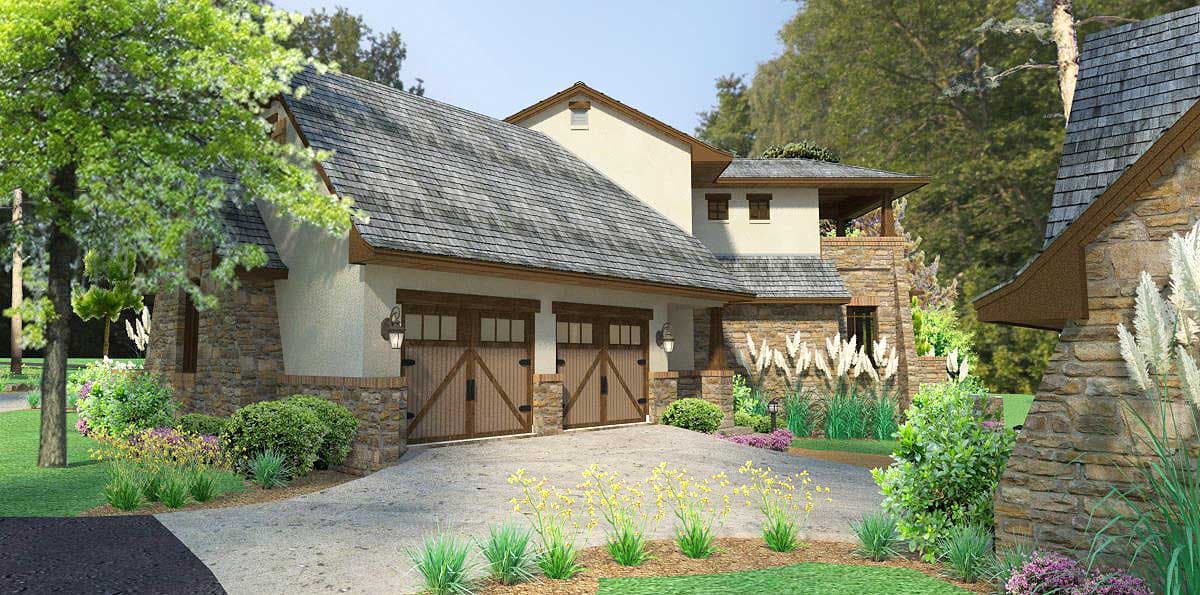 Plan 16864WG: Designer's Dream Home Plan with Guest Cottage - Image #5 - European, Tuscan