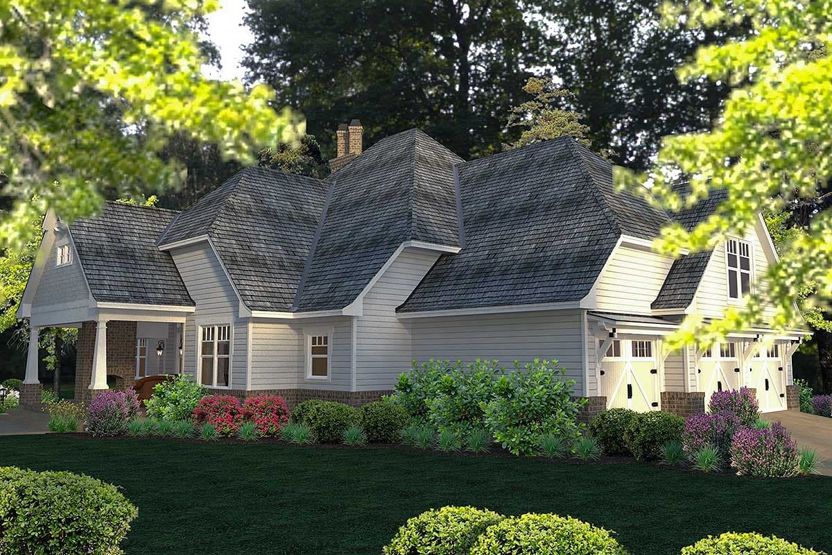 Plan 16865WG: Elegant Farmhouse Home Plan with Vaulted Family Room - Image #7 - Country, Farmhouse, Modern Farmhouse, New American