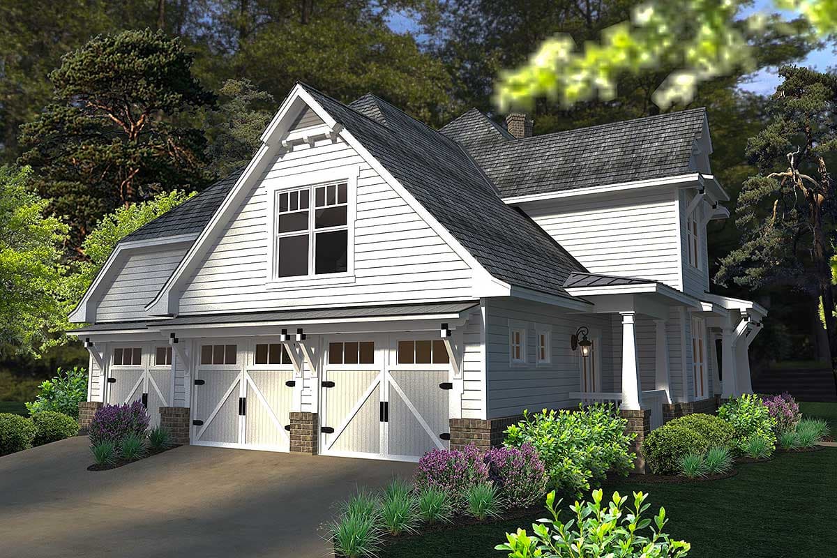 Plan 16865WG: Elegant Farmhouse Home Plan with Vaulted Family Room - Image #9 - Country, Farmhouse, Modern Farmhouse, New American