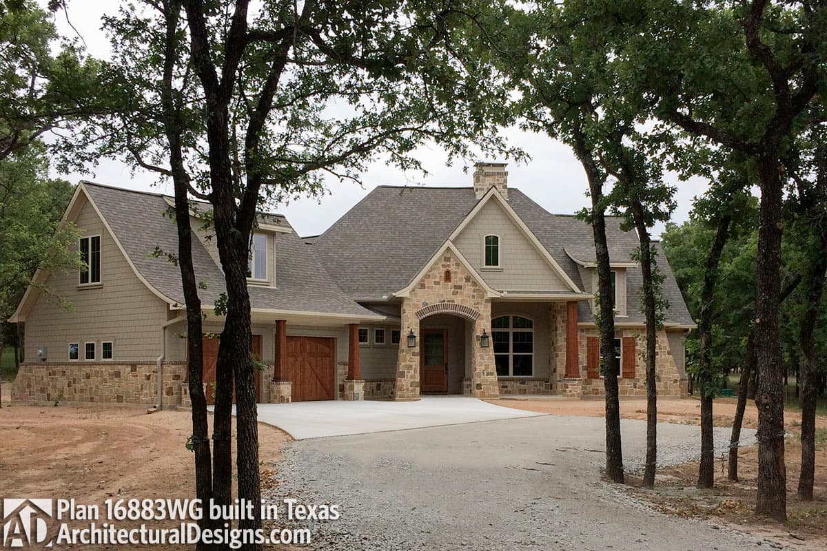 build gallery item - House Plan 16883WG comes to life in Texas