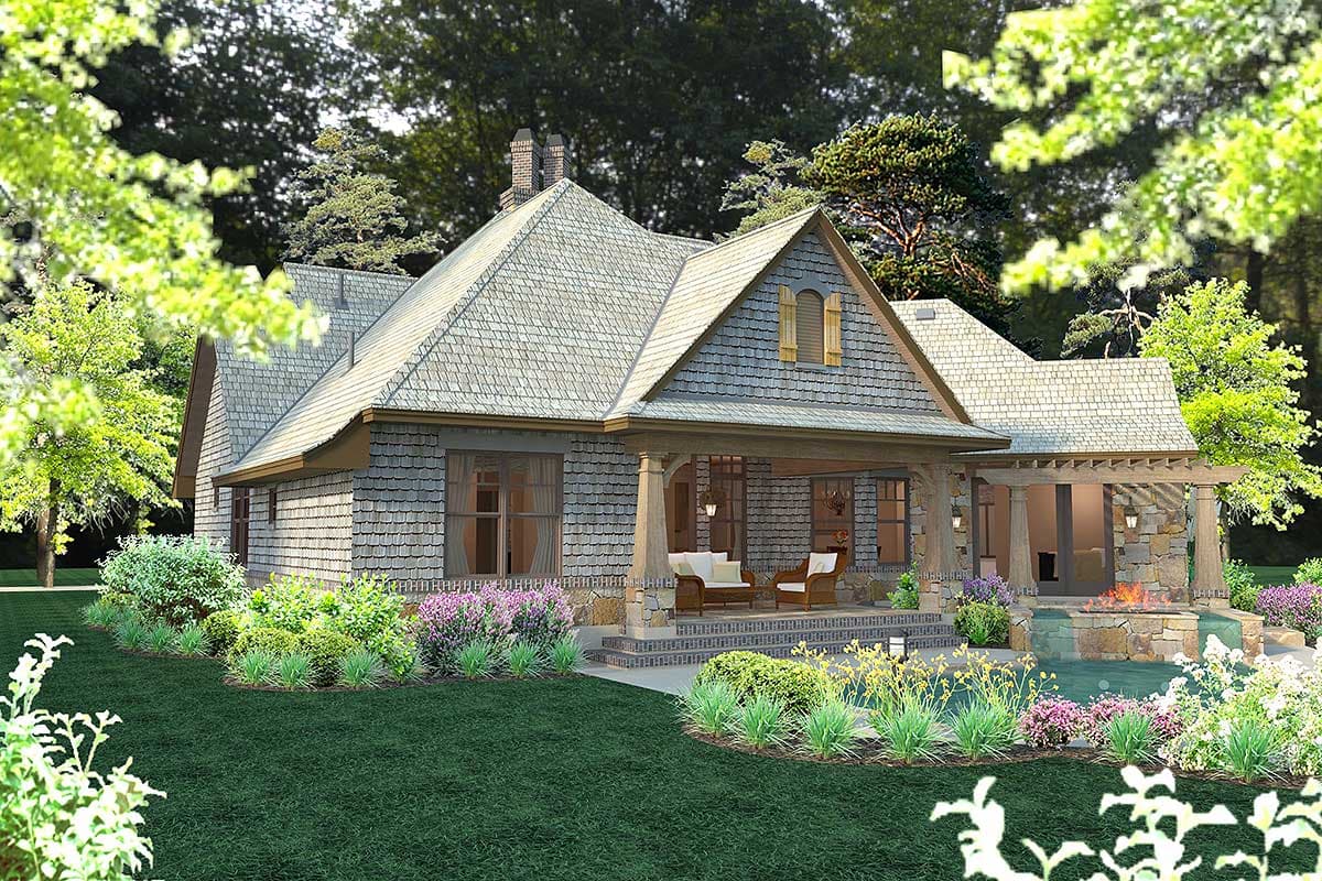 Plan 16883WG: Mountain Home Plan with Bonus Room - 2482 Sq Ft - Image #6 - Craftsman, European, Mountain, Rustic