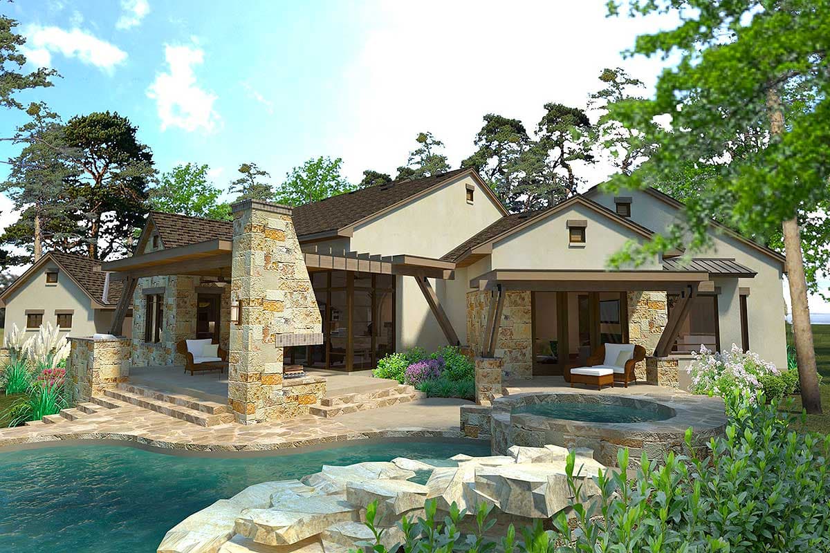 Plan 16884WG: Distinctive Cottage With Lanai and Courtyard - Image #41 - Cottage, European, French Country, Mountain