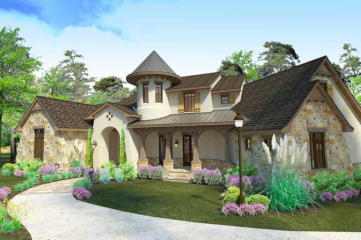 Plan 16884WG: Distinctive Cottage With Lanai and Courtyard - Image #32 - Cottage, European, French Country, Mountain