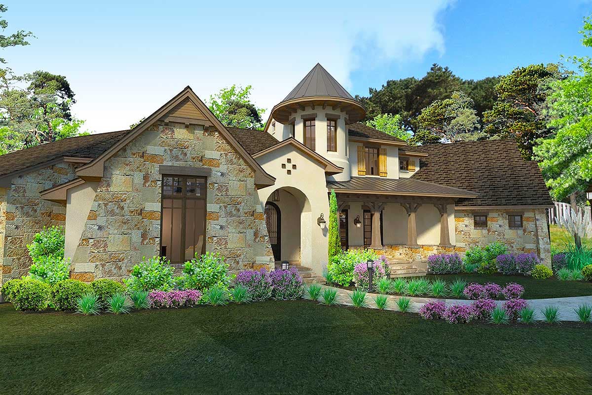 Plan 16884WG: Distinctive Cottage With Lanai and Courtyard - Image #33 - Cottage, European, French Country, Mountain