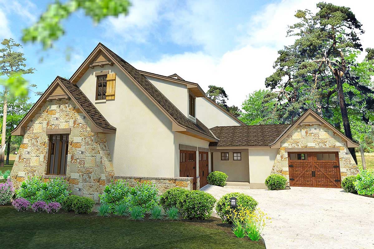 Plan 16884WG: Distinctive Cottage With Lanai and Courtyard - Image #38 - Cottage, European, French Country, Mountain