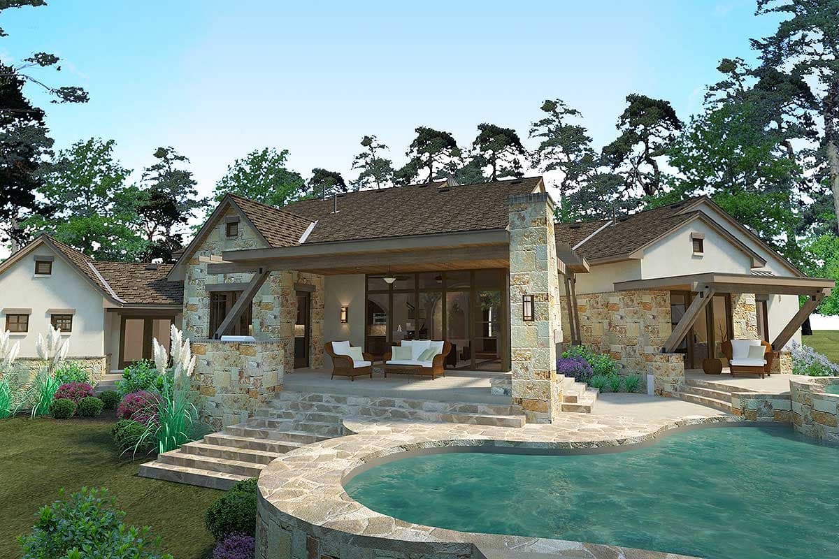 Plan 16884WG: Distinctive Cottage With Lanai and Courtyard - Image #40 - Cottage, European, French Country, Mountain