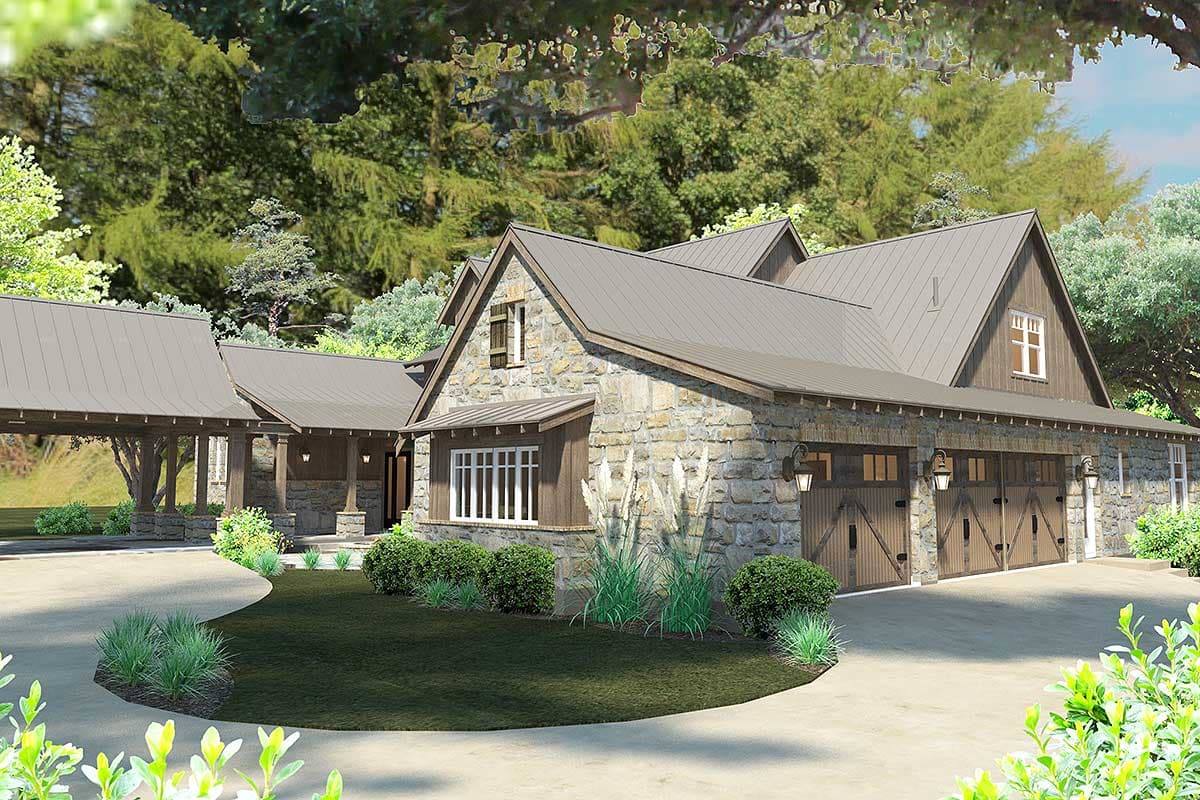 Plan 16885WG: Mountain Transitional House Plan with Great Porch with Fireplace - 4164 Sq Ft - Image #23 - Craftsman, Mountain, Transitional