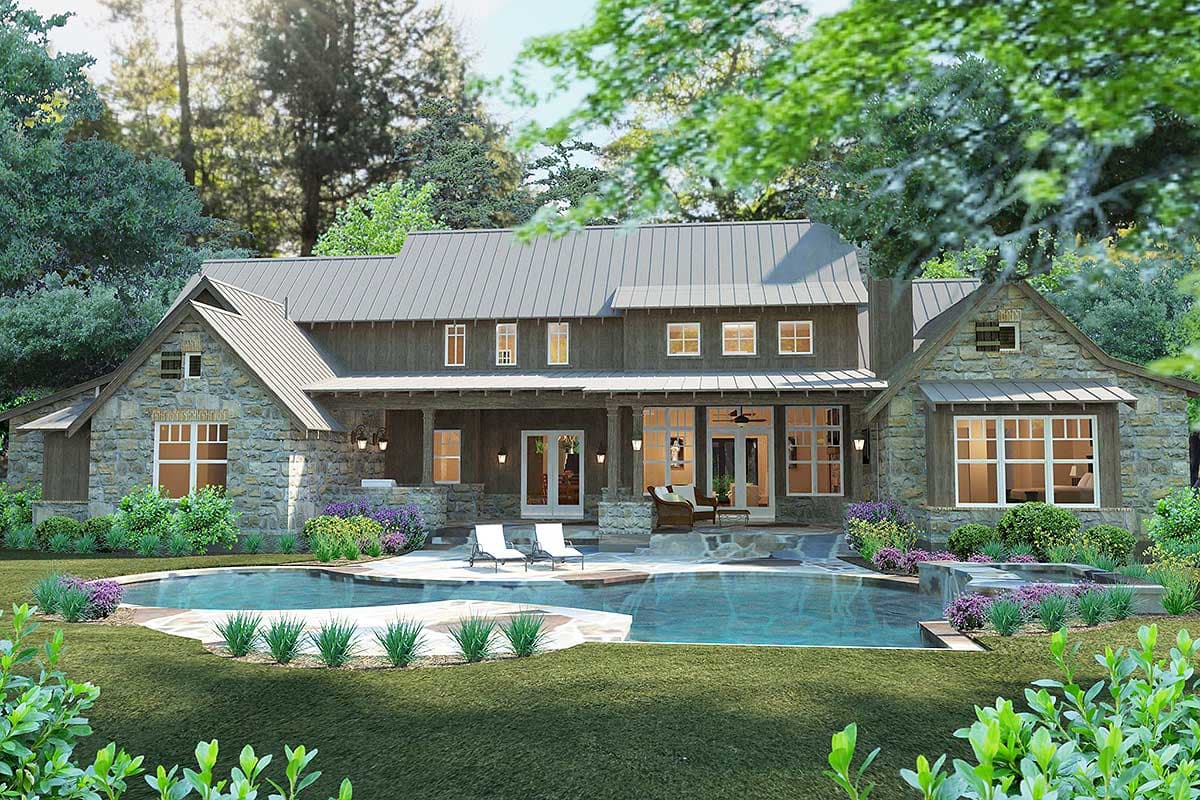 Plan 16885WG: Mountain Transitional House Plan with Great Porch with Fireplace - 4164 Sq Ft - Image #21 - Craftsman, Mountain, Transitional