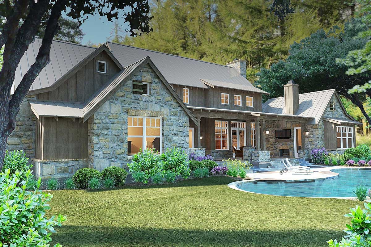 Plan 16885WG: Mountain Transitional House Plan with Great Porch with Fireplace - 4164 Sq Ft - Image #22 - Craftsman, Mountain, Transitional