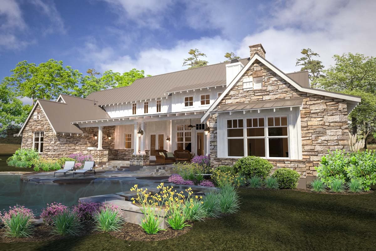 Plan 16885WG: Mountain Transitional House Plan with Great Porch with Fireplace - 4164 Sq Ft - Image #8 - Craftsman, Mountain, Transitional