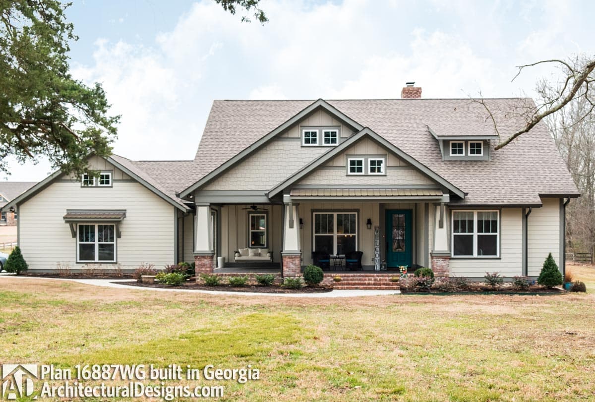 Plan 16887WG: 3 Bedroom House Plan With Swing Porch - 1879 Sq Ft - Image #4 - Country, Craftsman, New American, Northwest