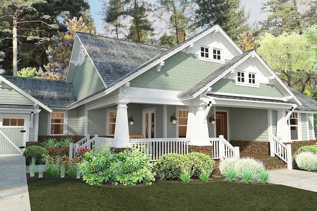 Plan 16887WG: 3 Bedroom House Plan With Swing Porch - 1879 Sq Ft - Image #20 - Country, Craftsman, New American, Northwest