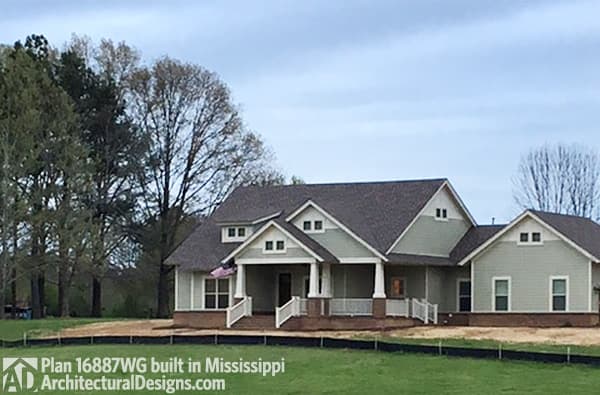 build gallery item - House Plan 16887WG comes to life in Mississippi