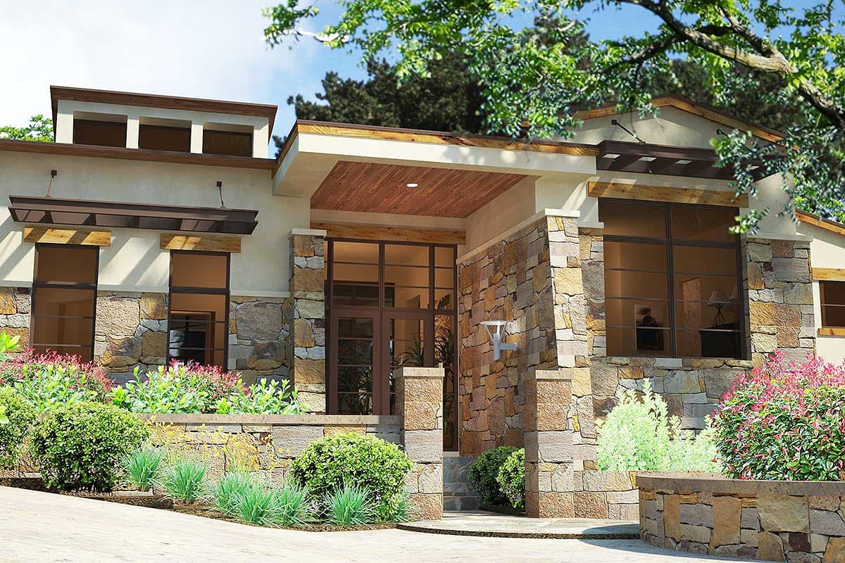 Plan 16888WG: Contemporary Hill Country House Plan - Image #6 - Contemporary, Hill Country, Mid Century Modern, Southwest