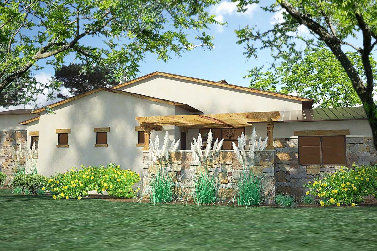 Plan 16888WG: Contemporary Hill Country House Plan - Image #8 - Contemporary, Hill Country, Mid Century Modern, Southwest