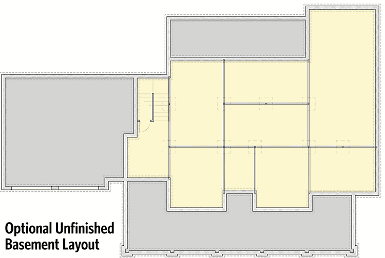 Plan 16889WG: Rockin' Farmhouse With Bonus Room - Floor Plan - Basement - Country, Farmhouse, Modern Farmhouse, New American, Traditional