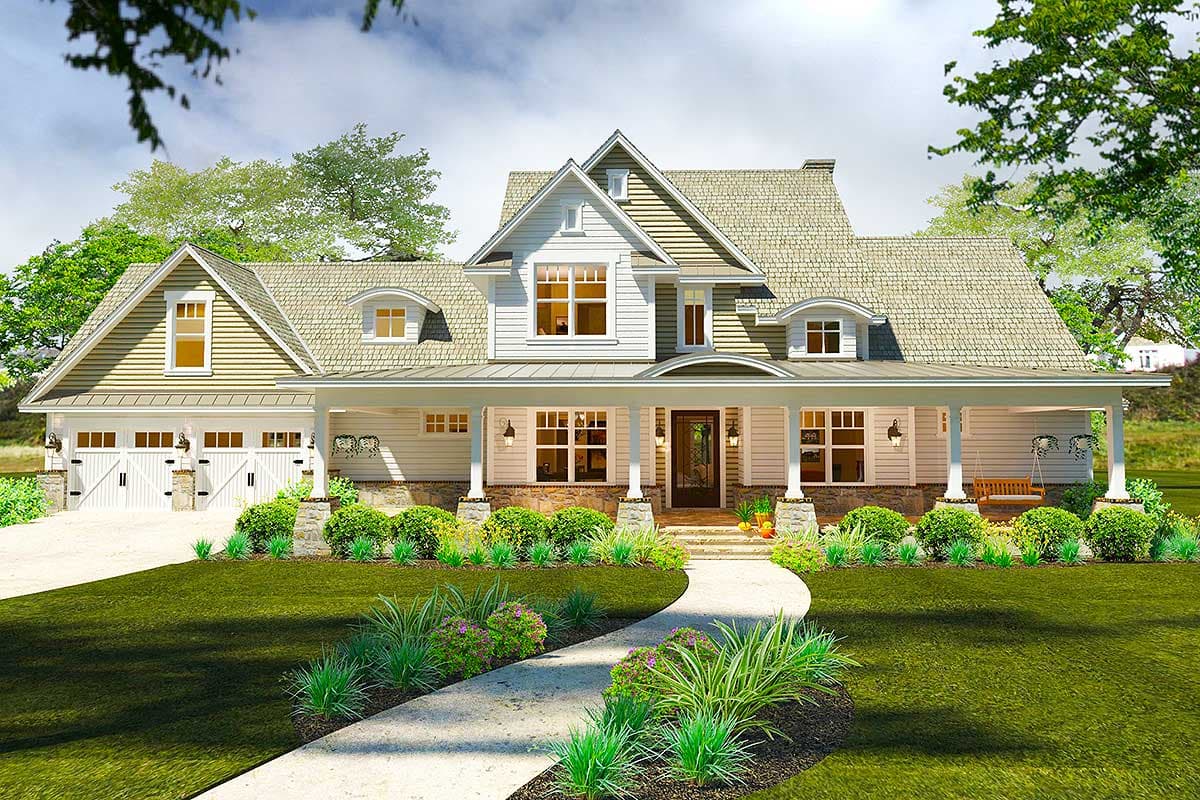 Plan 16889WG: Rockin' Farmhouse With Bonus Room - Image #7 - Country, Farmhouse, Modern Farmhouse, New American, Traditional