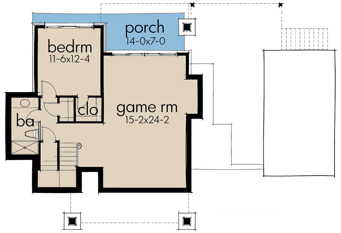 Plan 16890WG: Minimalism With Style - Floor Plan - Optional Finished Lower Level - Contemporary, Mid Century Modern, Mountain, Transitional
