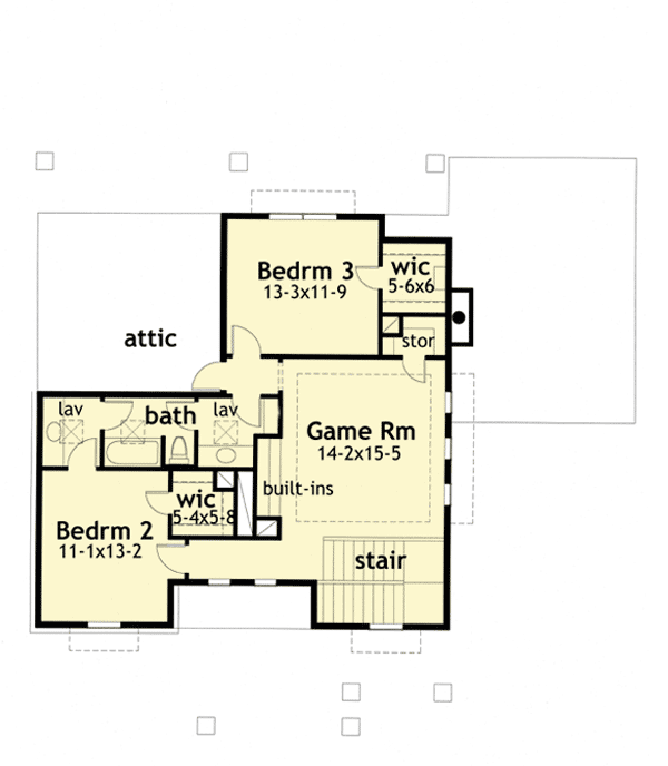 Plan 16891WG: 3 Bedroom Stone Farmhouse Plan - Floor Plan - 2nd Floor - Country, Craftsman, Farmhouse, Modern Farmhouse, Rustic, Shingle, Traditional