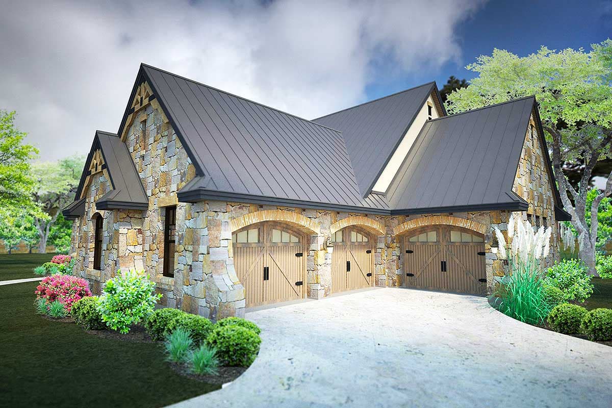 Plan 16892WG: Stone Clad House Plan with 2 Bonus Rooms - Image #5 - European, Hill Country, Mountain