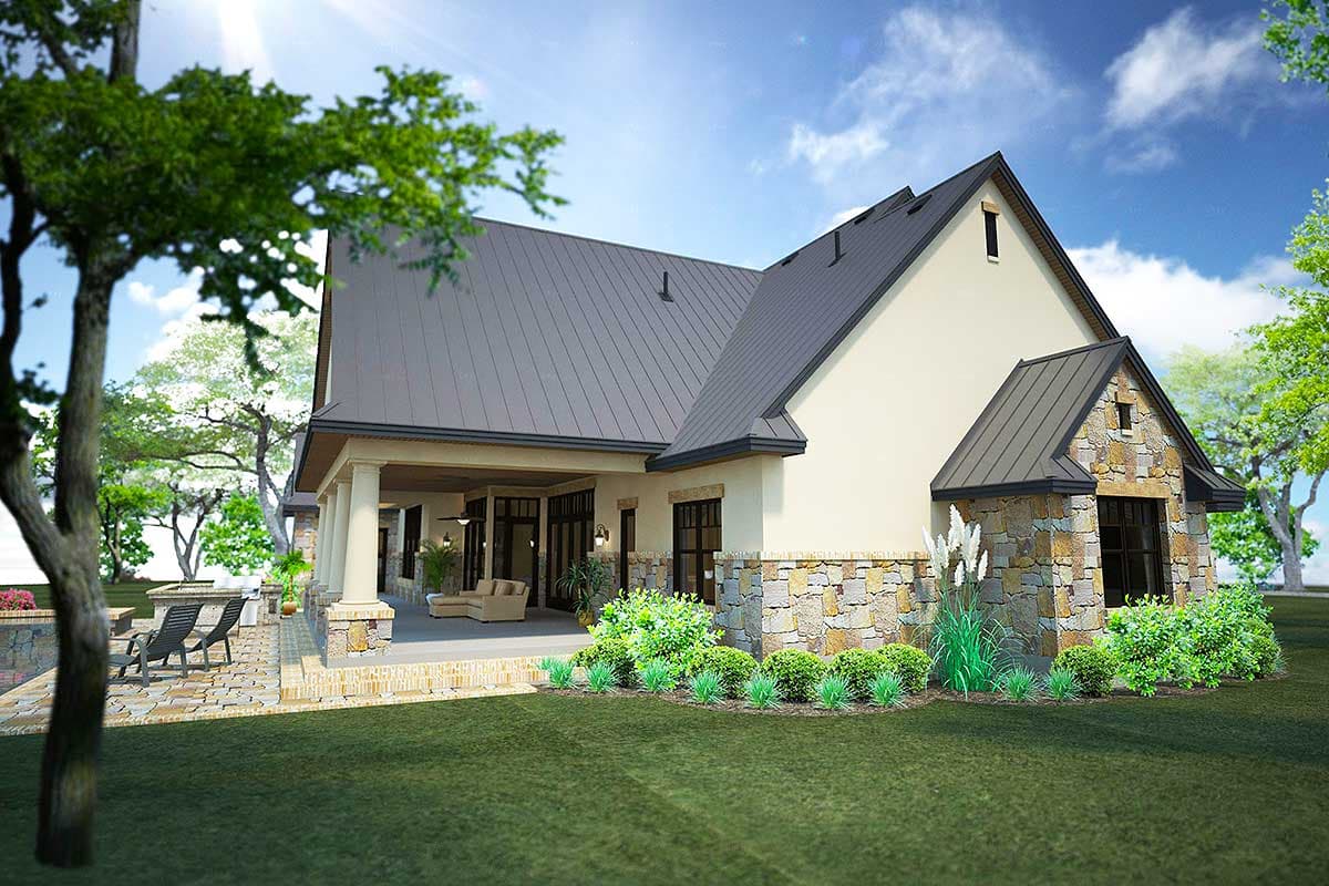 Plan 16892WG: Stone Clad House Plan with 2 Bonus Rooms - Image #9 - European, Hill Country, Mountain