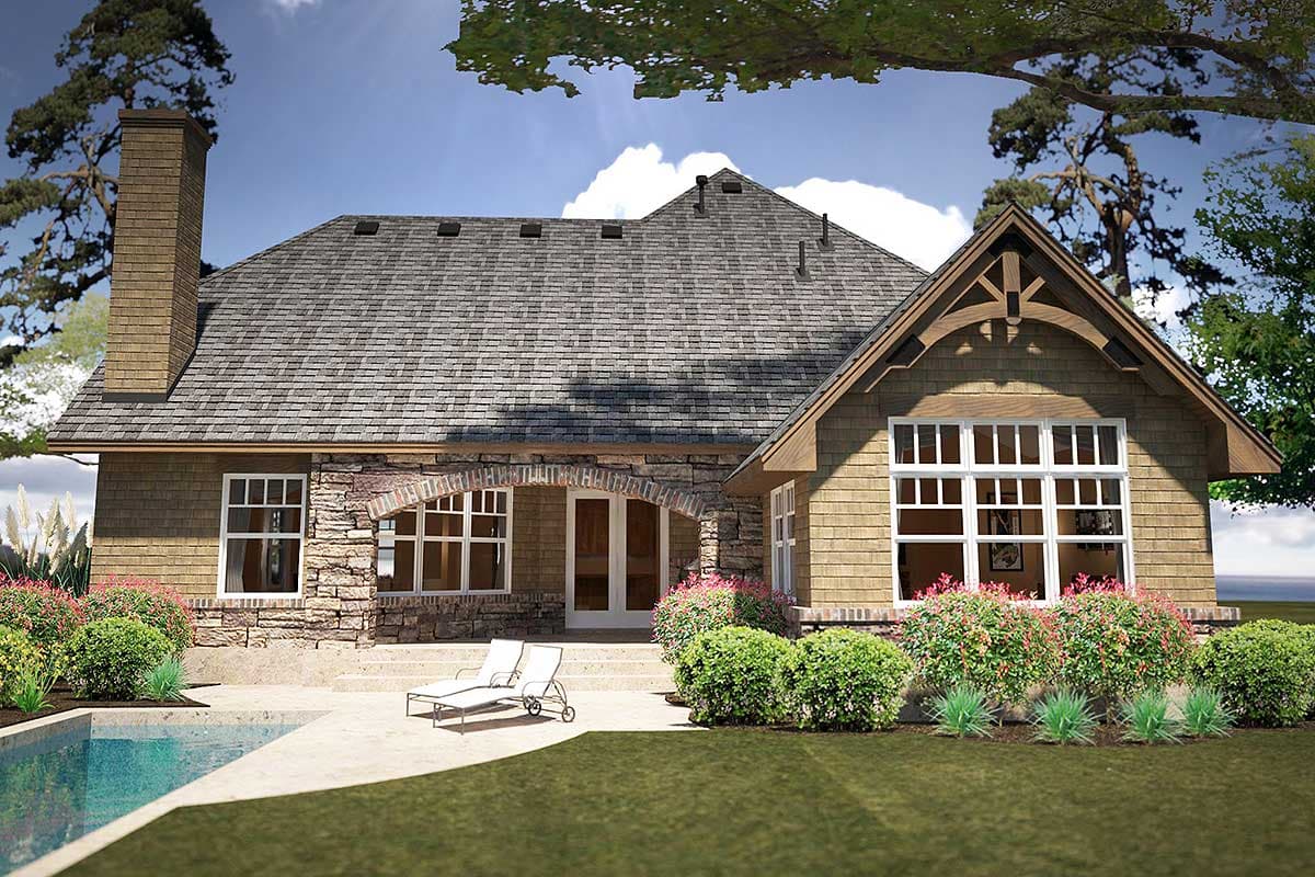 Plan 16893WG: Narrow Rugged House Plan with Rear Lanai - Image #6 - Country, Craftsman, Mountain, Rustic