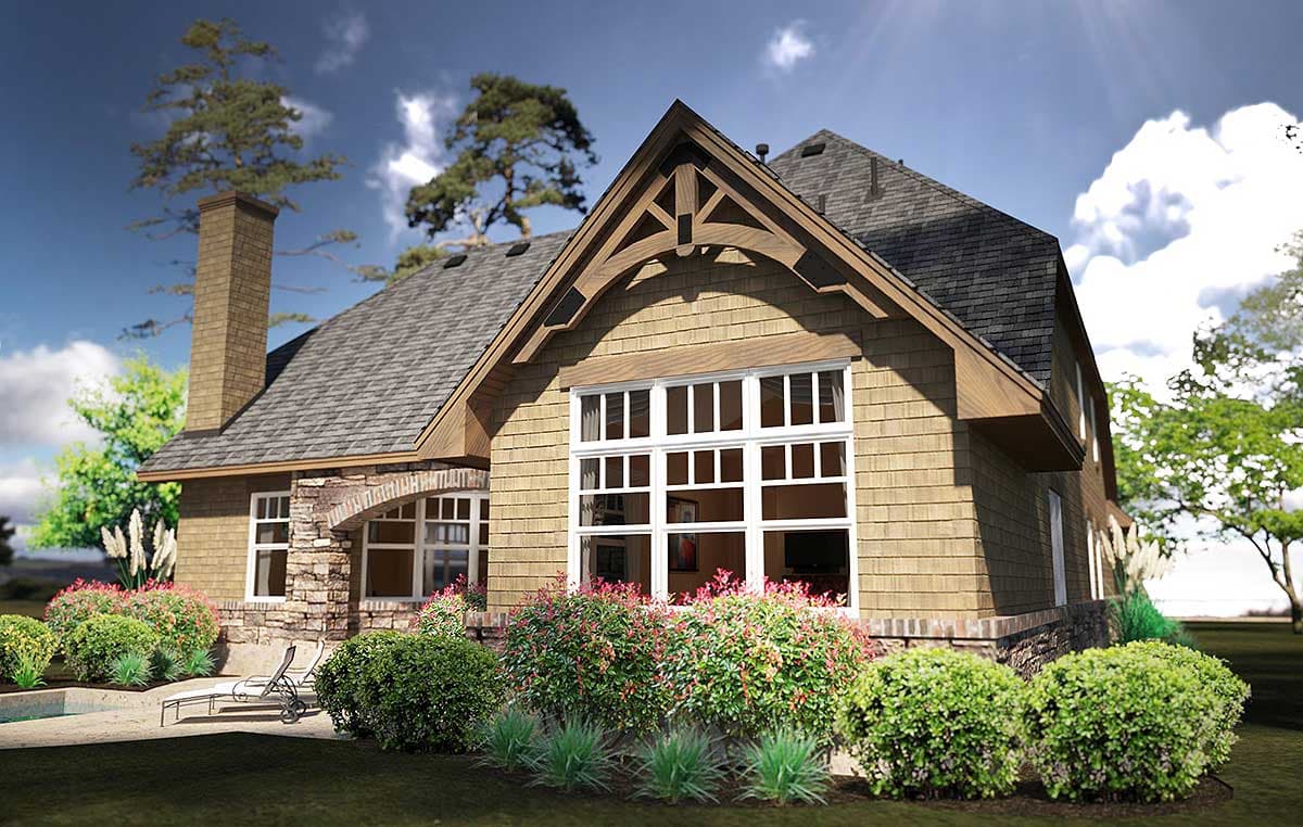 Plan 16893WG: Narrow Rugged House Plan with Rear Lanai - Image #7 - Country, Craftsman, Mountain, Rustic