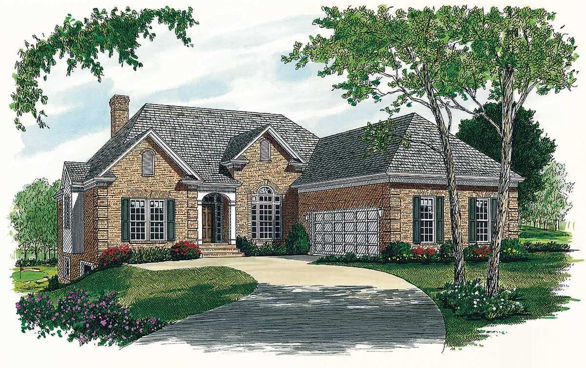 Plan 1725LV: 3-Bed House Plan with Views to Rear - Image #9 - Southern, Traditional