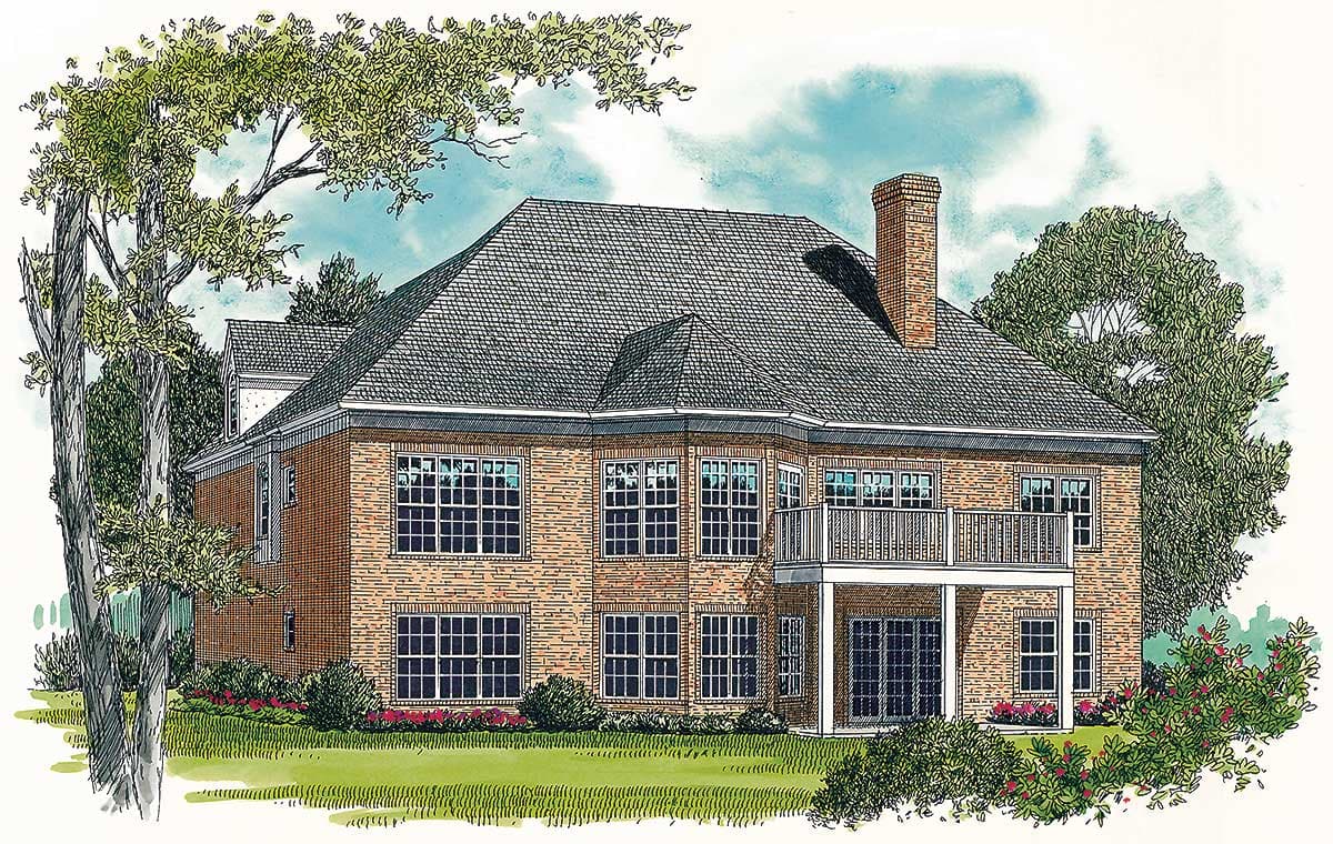 Plan 1725LV: 3-Bed House Plan with Views to Rear - Image #10 - Southern, Traditional