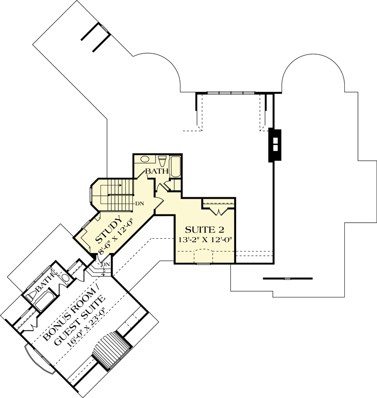 Plan 17506LV: French Country Dreaming - Floor Plan - Bonus - European, French Country