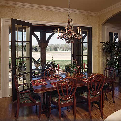 Plan 17509LV: Turreted Stair in Two-Story Library - Image #6 - European, French Country