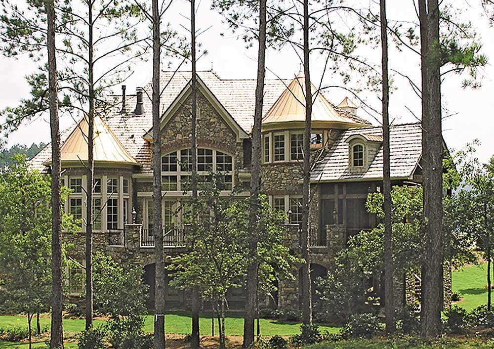 Plan 17527LV: Luxurious French Country Home Plan for a Rear Sloping Lot - Image #8 - European, French Country