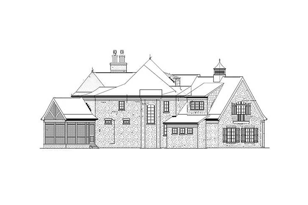 Plan 17528LV: Stone and Brick French Country Home Plan - Image #22 - European, French Country
