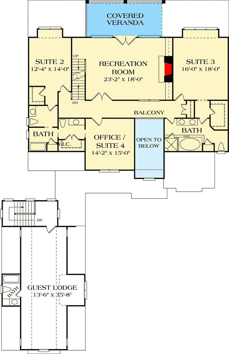 Plan 17530LV: Shingle Style with Welcoming Porch - Floor Plan - 2nd Floor - Craftsman, Shingle