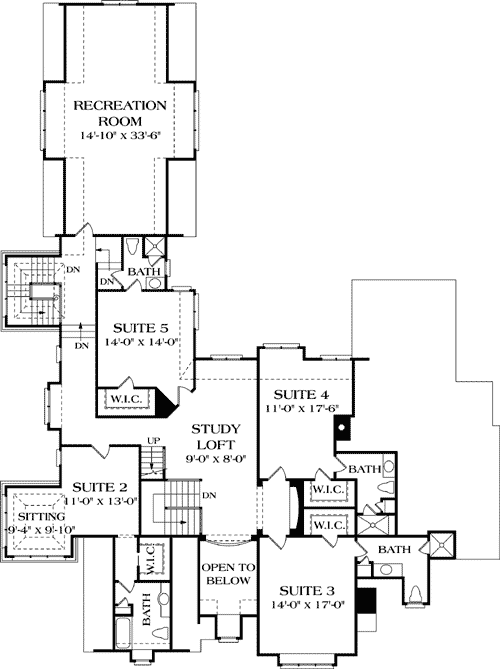 Plan 17534LV: Unique Flair - Floor Plan - 2nd Floor - European