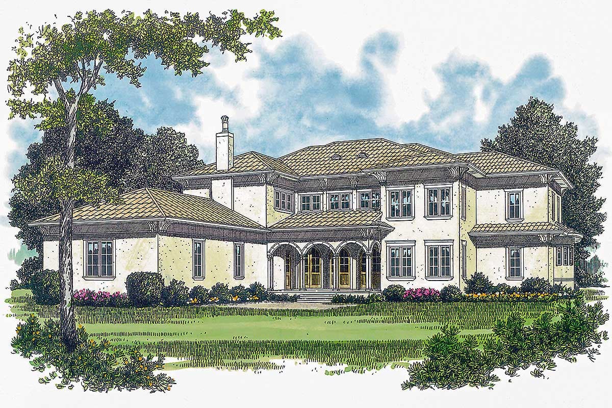 Plan 17539LV: 5-Bed Mediterranean Stunner - Image #26 - European, Mediterranean