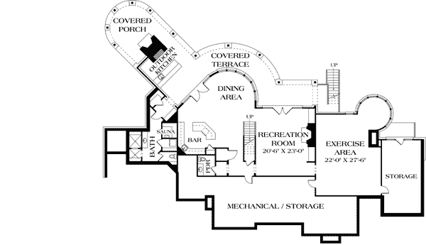 Plan 17541LV: Entertainment Spaces - Floor Plan - Basement - European