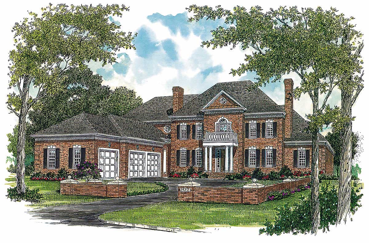 Plan 17542LV: Twin Chimneys - Image #4 - Colonial, Georgian, Traditional
