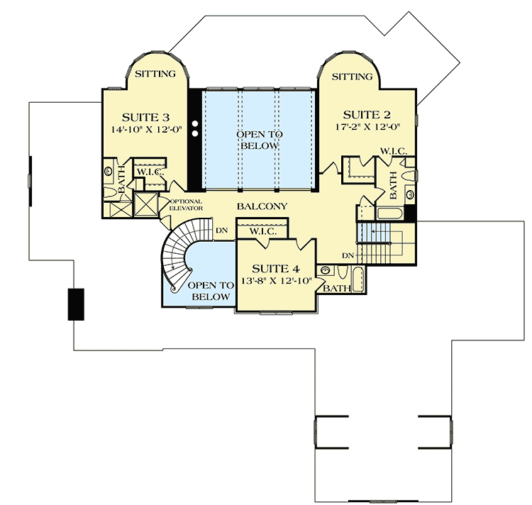Plan 17544LV: Thoughtful Space - Floor Plan - Second Level - Shingle, Traditional