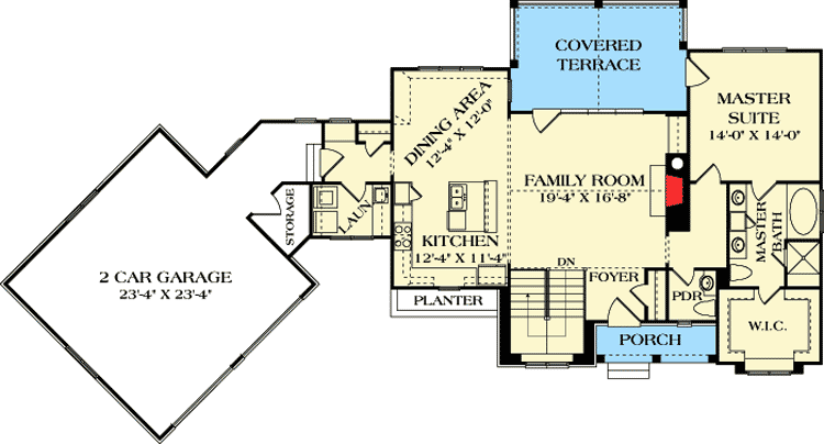 Plan 17608LV: Fantastic Views - Floor Plan - Main Level - European, French Country, Tudor