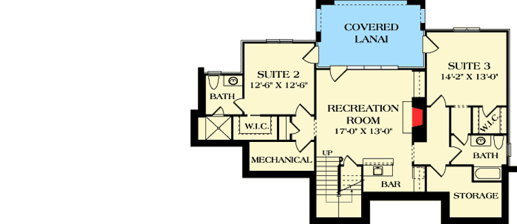 Plan 17608LV: Fantastic Views - Floor Plan - Lower Level - European, French Country, Tudor