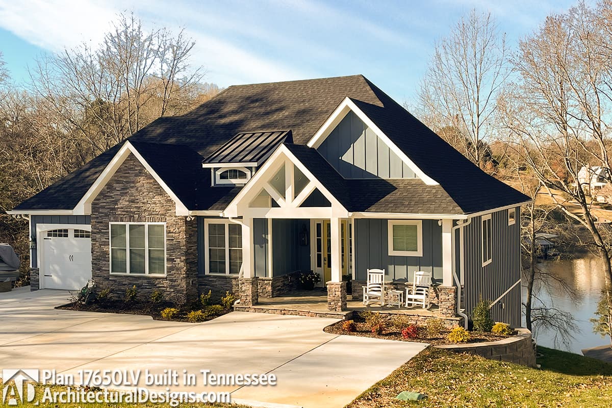 build gallery item - Lake House Plan 17650LV comes to life in Tennessee