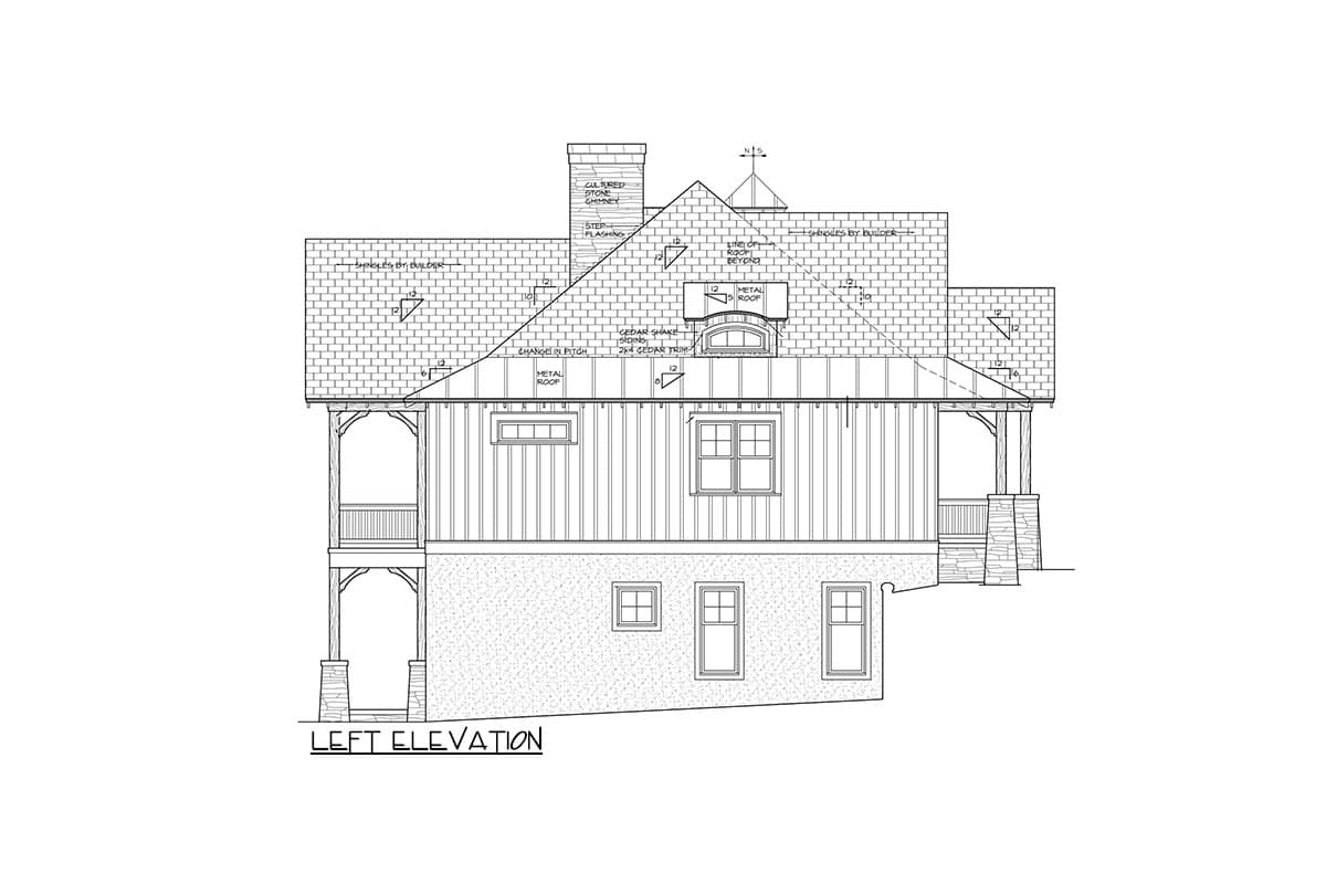 Plan 17650LV: Rugged Craftsman Home for a Sloping Lot - 2764 Sq Ft - Architectural Designs - Image #12 - Cottage, Craftsman, Mountain, Rustic