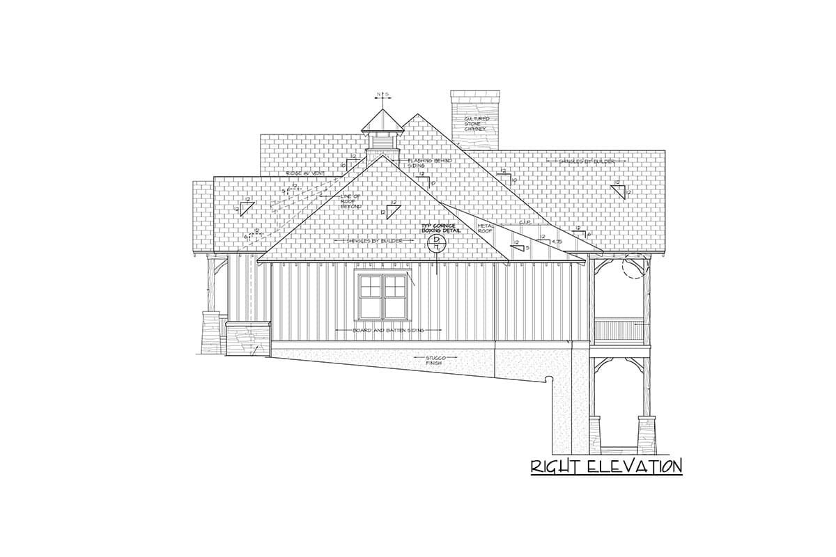 Plan 17650LV: Rugged Craftsman Home for a Sloping Lot - 2764 Sq Ft - Architectural Designs - Image #13 - Cottage, Craftsman, Mountain, Rustic