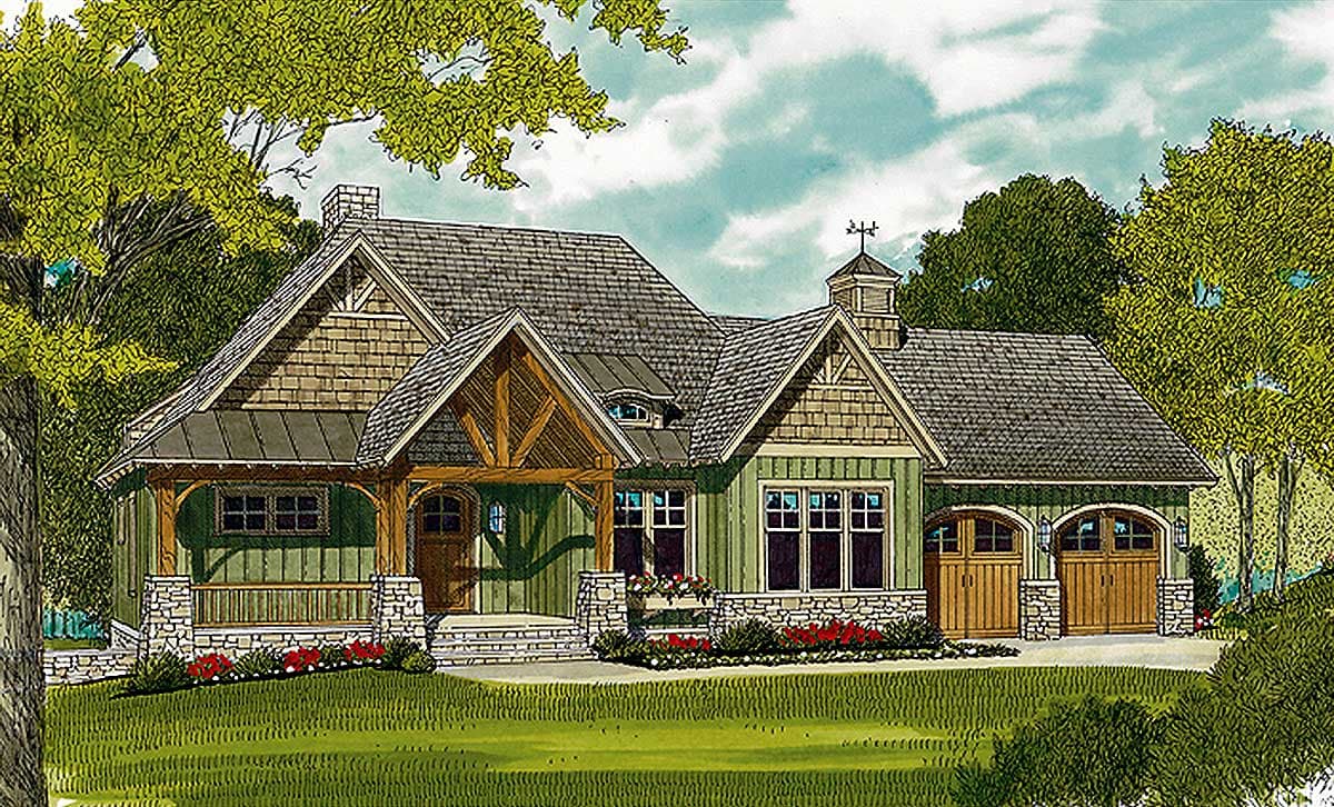 Plan 17650LV: Rugged Craftsman Home for a Sloping Lot - 2764 Sq Ft - Architectural Designs - Image #10 - Cottage, Craftsman, Mountain, Rustic