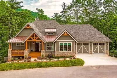 Rugged Craftsman Home for a Sloping Lot - 2764 Sq Ft - Architectural Designs