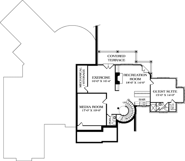 Plan 17672LV: Spacious French Country Chateau - Floor Plan - Basement - European, French Country