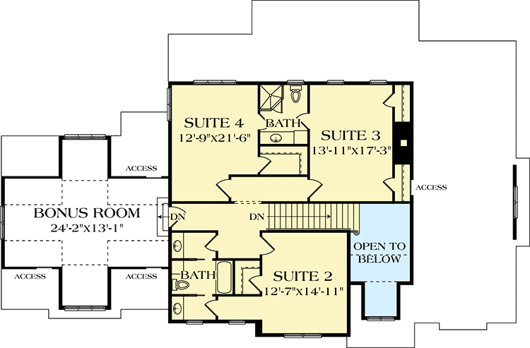 Plan 17683LV: Flexible Shingle Style House Plan - Floor Plan - 2nd Floor - Craftsman, Northwest, Shingle