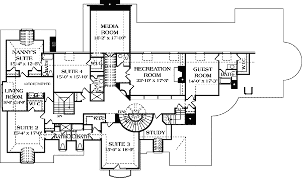 Plan 17728LV: A Very Special Master Suite - Floor Plan - 2nd Floor - European, French Country, Traditional